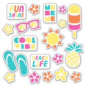 Fun in de zon sticker (Voorkant)