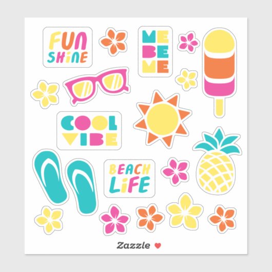 Fun in de zon sticker (Vel)