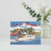 Fun in Florida! Vintage Briefkaart (Staand voorkant)