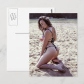 Fun in het zand! Foto briefkaart (Voorkant / Achterkant)