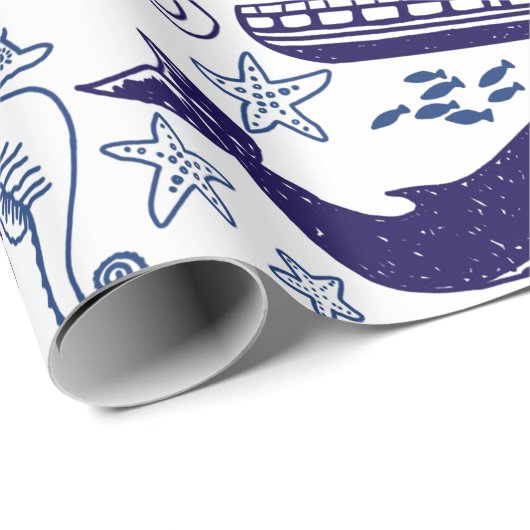 Fun in het Zee Cadeaupapier (Rol Hoek)