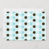 Fun in Oerwoud Elephant Invitation - Blue Dot Kaart (Achterkant)