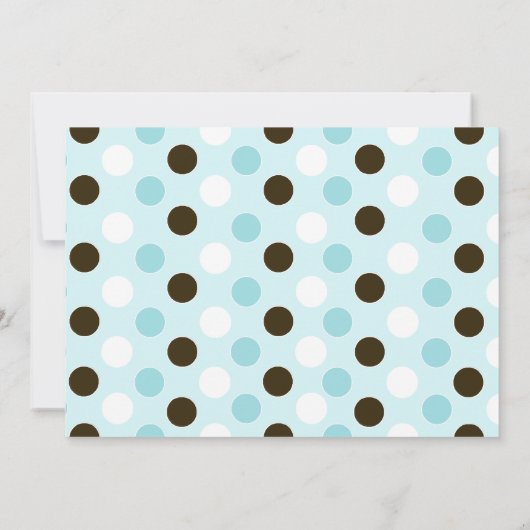 Fun in Oerwoud Elephant Invitation - Blue Dot Kaart (Achterkant)