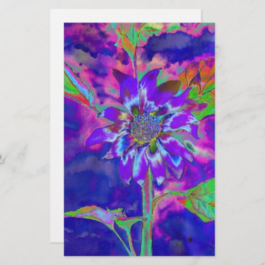 Fun in Sun Blue Briefpapier (Voorkant / Achterkant)