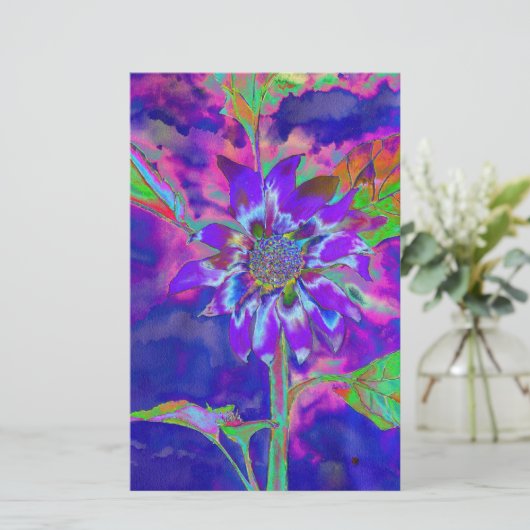 Fun in Sun Blue Briefpapier (Staand voorkant)