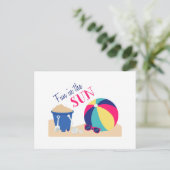 Fun in Sun Briefkaart (Staand voorkant)
