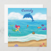 Fun in Sun Mermaid Dolphin Beach gepersonaliseerd (Voorkant / Achterkant)