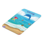 Fun in Sun Mermaid Dolphin Beach gepersonaliseerd Magneet (Linkerzijde)