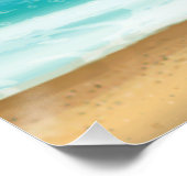 Fun in Sun Mermaid Dolphin Beach gepersonaliseerd Perfect Poster (Hoek)