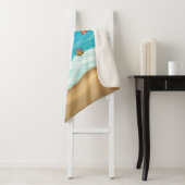 Fun in Sun Mermaid Dolphin Beach gepersonaliseerd Sherpa Deken (In situ)