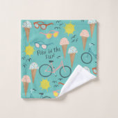 FUN IN SUN Summer Beach Holiday Ice Cream Bad Handdoek (Wasdoekje)