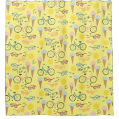 FUN IN SUN Summer Beach Holiday Ice Cream Douchegordijn (Voorkant)