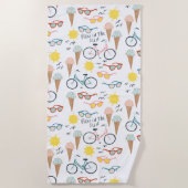 FUN IN SUN Summertime Holiday Strandlaken (Voorkant)