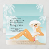 Fun in Sun Vrijgezellenfeest Pool Party Invitation Kaart (Voorkant / Achterkant)