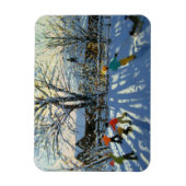 Fun in the snow Tideswell Derbyshire Magneet (Verticaal)