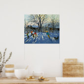 Fun in the snow Tideswell Derbyshire Poster (Keuken)