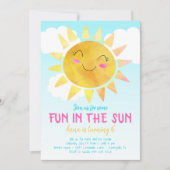 Fun in the Sun Birthday Party Invitation Kaart (Voorkant)