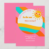 Fun in the Sun Invitation Kaart (Voorkant / Achterkant)