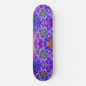 Fun in the Sun, psychedelische blauwe paarse zonne Persoonlijk Skateboard (Voorkant)