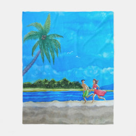 Fun in the Sun Run Fleece Deken