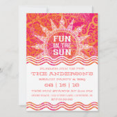 Fun in the Sun Summer Invitation Kaart (Voorkant)