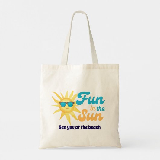☀️Fun in the Sun Tropical Beach Quote Tote Bag (Achterkant)