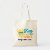 ☀️Fun in the Sun Tropical Beach Quote Tote Bag (Voorkant)