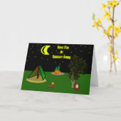 Fun in zomerkamp Wenskaart Kaart (Gele Bloem)