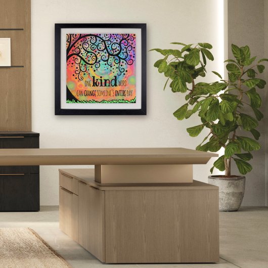 Fun Inspirating One Kind Word Classroom Poster