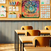 Fun Inspirating One Kind Word Classroom Poster