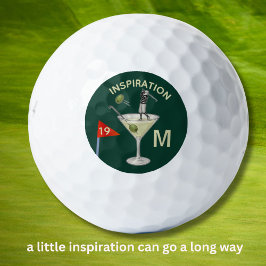 Fun Inspirational 19th Hole Cocktail Monogram  Golfballen