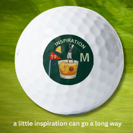 Fun Inspirational 19th Hole Cocktail Monogram  Golfballen