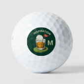 Fun Inspirational 19th Hole Drink Monogram  Golfballen (Voorkant)