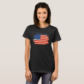 FUN INSPIRATIONAL TEE WE THE PEOPLE AMERICAN FLAG  T-SHIRT (Voorkant volledig)