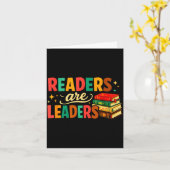 Fun inspiring readers are leaders book lovers kaart (Gele Bloem)