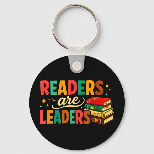 Fun inspiring readers are leaders book lovers sleutelhanger (Voorkant)