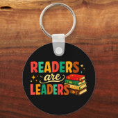 Fun inspiring readers are leaders book lovers sleutelhanger (Voorkant)