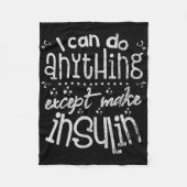 Fun Insuline T1d Diabetes Fleece Deken (Voorkant)