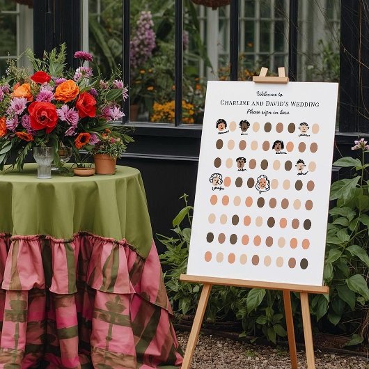 Fun Interactive Wedding Doodle Guestbook Sign Poster