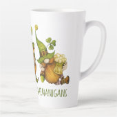 Fun Irish Gnomes Shenanigans St Patrick's Day Latte Mok (Rechts)