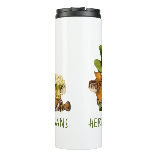 Fun Irish Gnomes Shenanigans St Patrick's Day Thermosbeker (Achterkant)