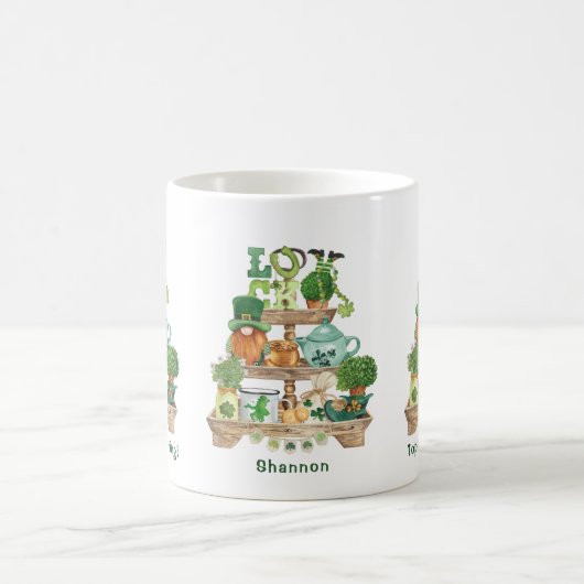 Fun Irish Knickknack stand Custom St Patrick's Day Koffiemok (Center)