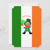 Fun Irish Leprechaun Birthday Party Invite Kaart (Achterkant)