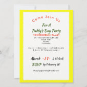 Fun Irish Leprechaun Costume Personalized Invite Kaart (Achterkant)