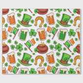 Fun Irish Pattern Cadeaupapier (Vlak)