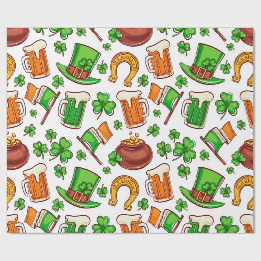 Fun Irish Pattern Cadeaupapier (Vlak)