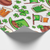 Fun Irish Pattern Cadeaupapier (Hoek)