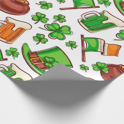 Fun Irish Pattern Cadeaupapier (Hoek)