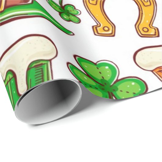 Fun Irish Pattern Cadeaupapier (Rol Hoek)