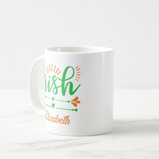 Fun Irish Pride Monogram Koffiemok (Voorkant links)